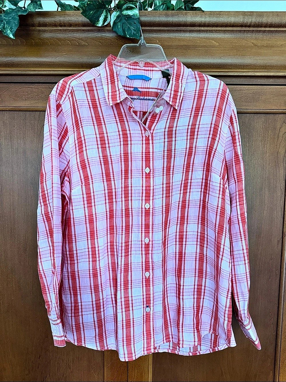 Tommy Bahama Athena Plaid Long sleeve Shirt size Large NWT